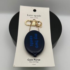 NWT Kate Spade Blue Coin Purse with Gold Clip